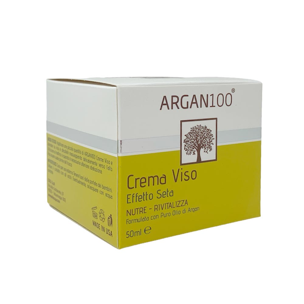 EFAS Linea100 - Argan100 Crema Viso Effetto Seta Nutriente Rivitalizzante, 50ml