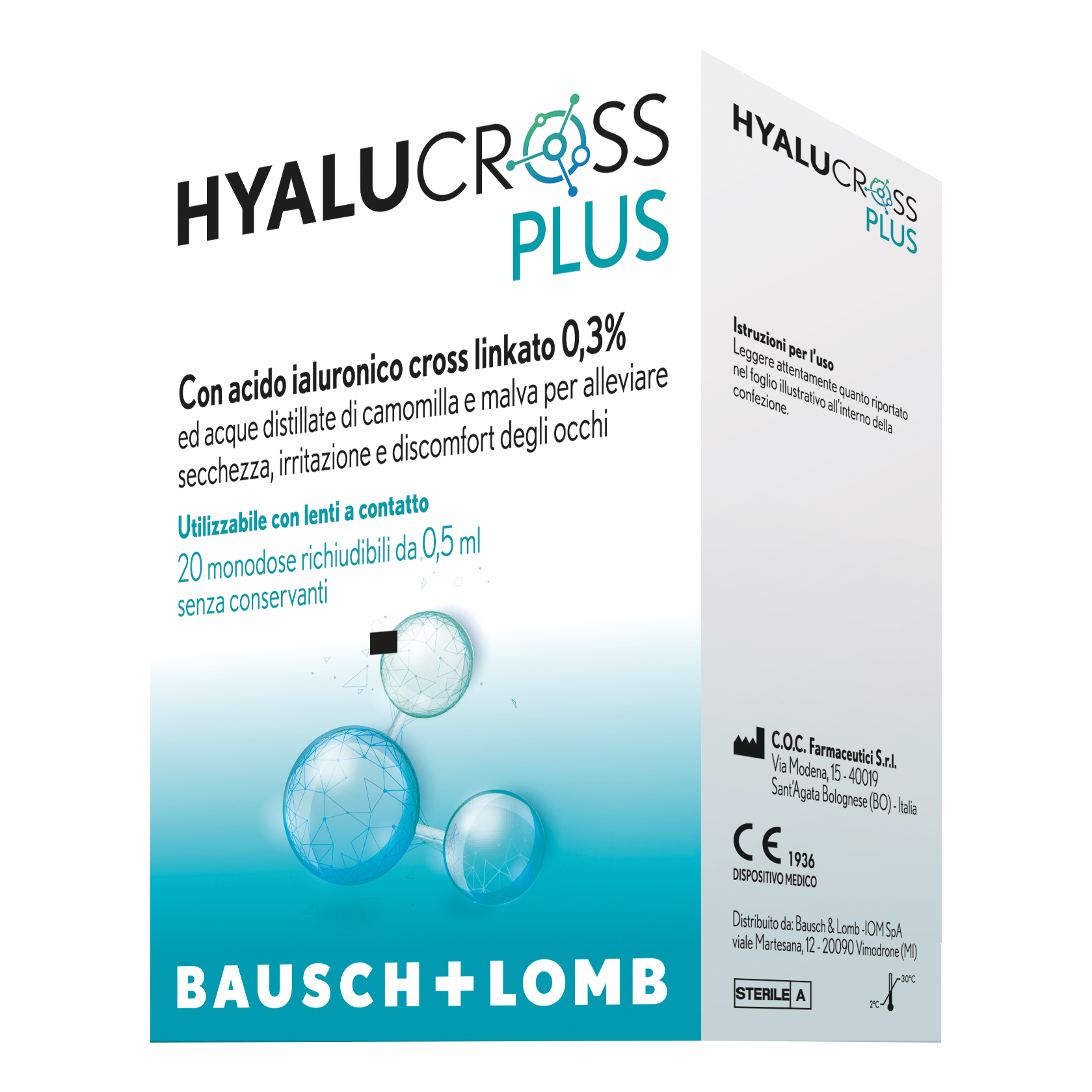 Hyalucross plus 20 flaconcini monodose da 0,5 ml