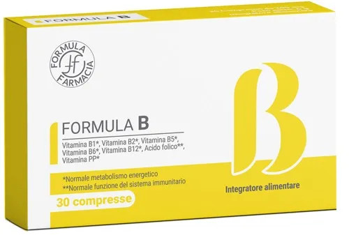 Formula B Integratore Vitamina B Complesso Energetico 30 Compresse - Formula Farmacia