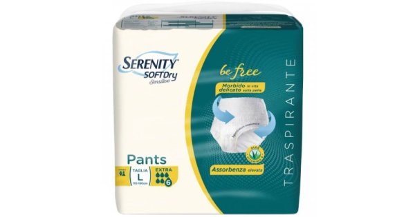 Serenity pants sd sensitive be free extra l 12 pezzi