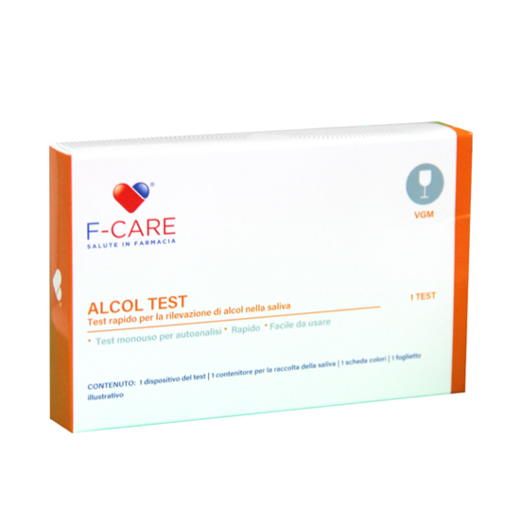 F-care Alcol test rapido saliva dipstick (kit completo) — confronto prezzi