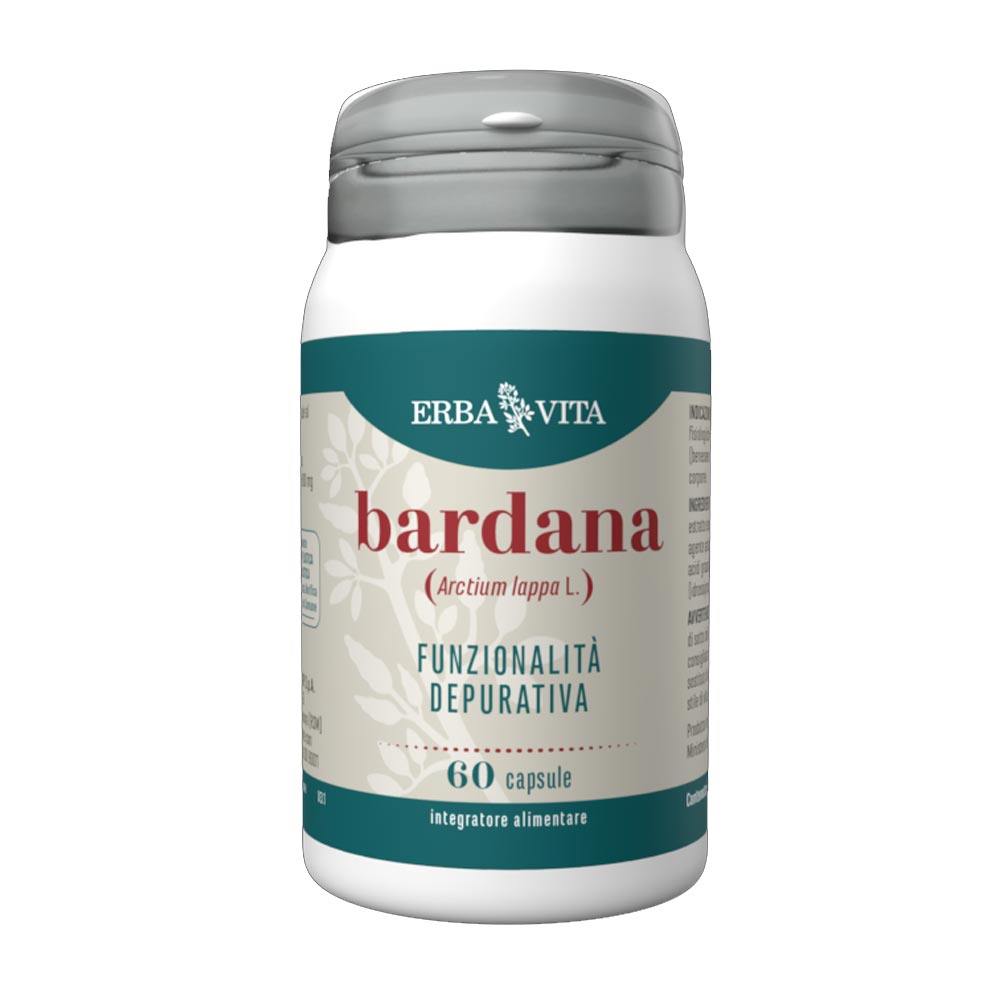 Erba Vita Monoplanta - Bardana Integratore Pelle e Depurazione, 60 Capsule