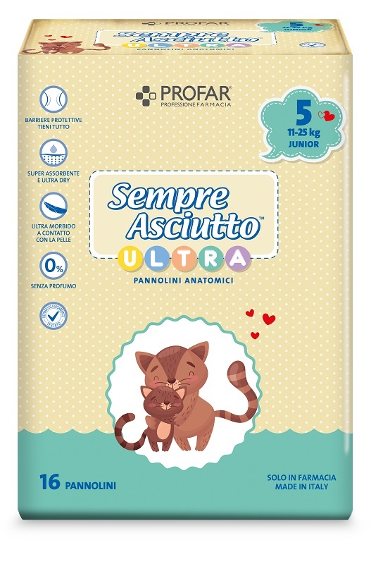 Profar Pannolini Sempre Asciutto Ultra Junior 11/25 Kg 16 pz
