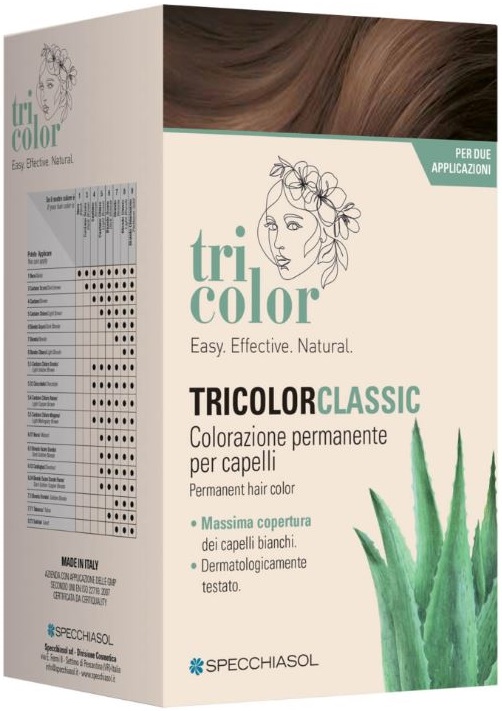Tricolor classic 8 biondo chiaro 2 tubi 50 ml + 2 shaker 50 ml + 4 bustine 8 ml — confronto prezzi
