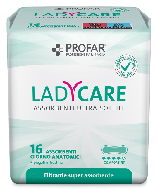 Profar Ladycare - Assorbenti Anatomici Giorno, 16 assorbenti