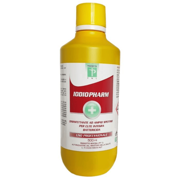Farmacare Disinfettante Iodopovidone 10% per Cute Integra, Flacone da 500 ml
