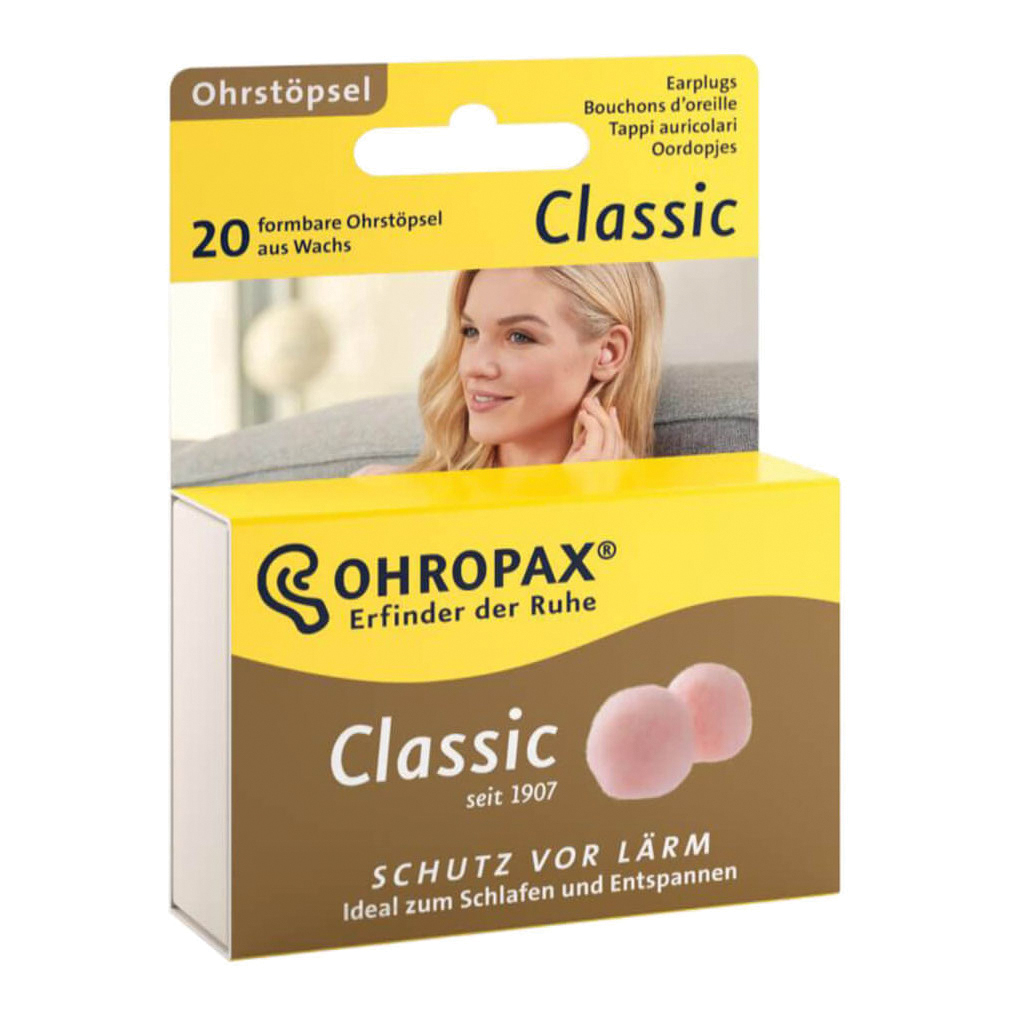 Ohropax tappi auricolari classic cera ovatta 20 pezzi