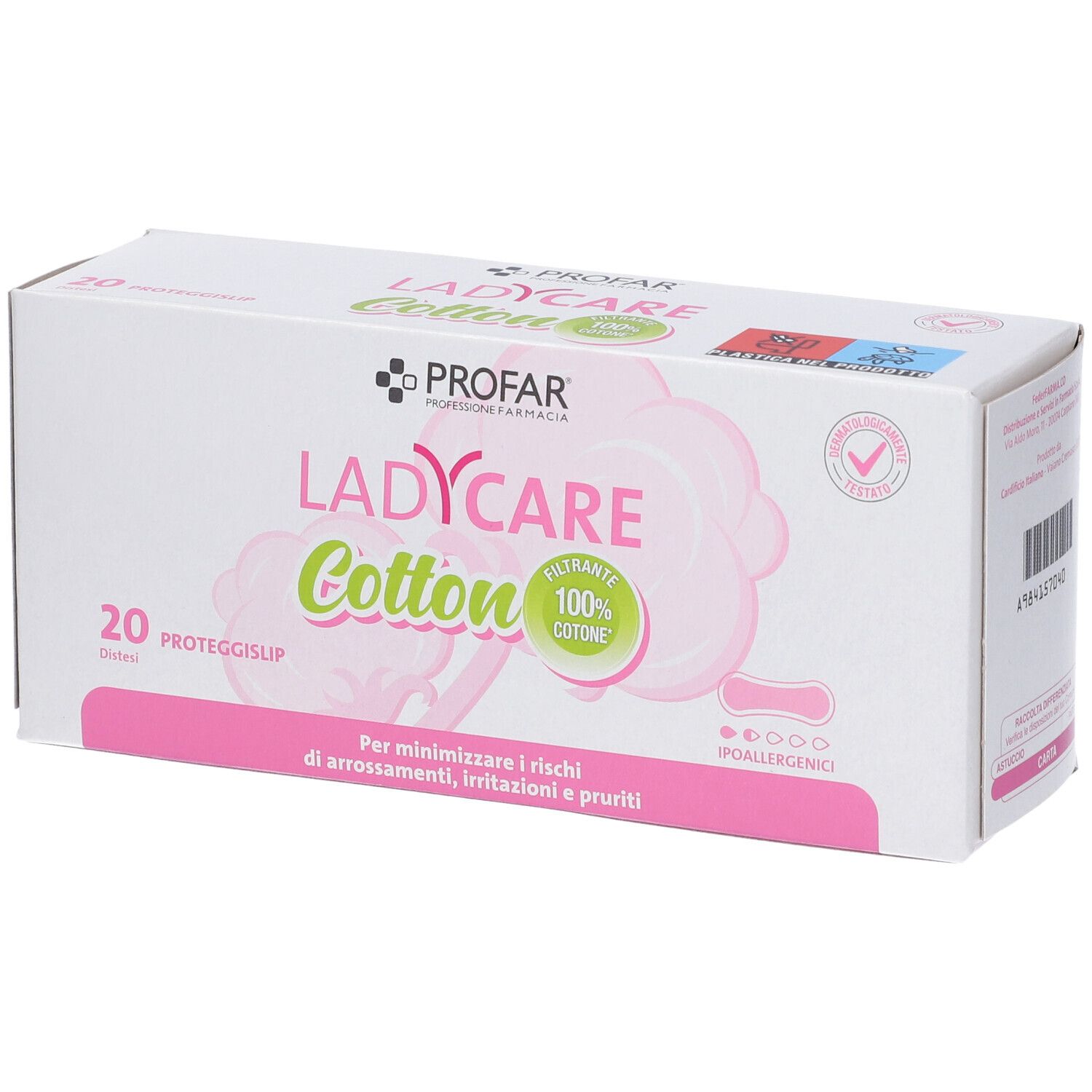 Profarm LadyCare Cotton Proteggislip Ipoallergenici Distesi 20 Pezzi pz Assorbenti — confronto prezzi