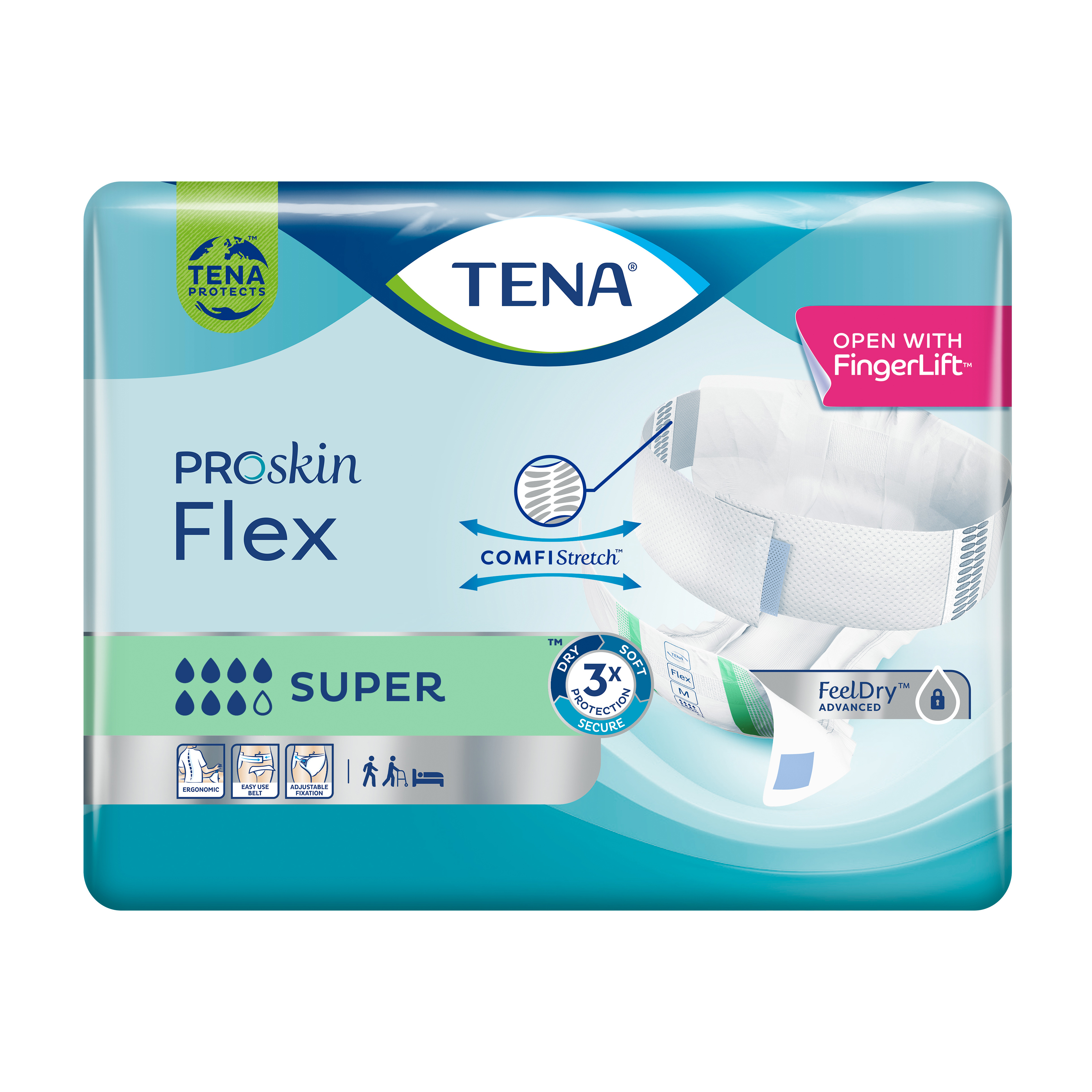 Pannolone per incontinenza tena flex super small 30 pezzi