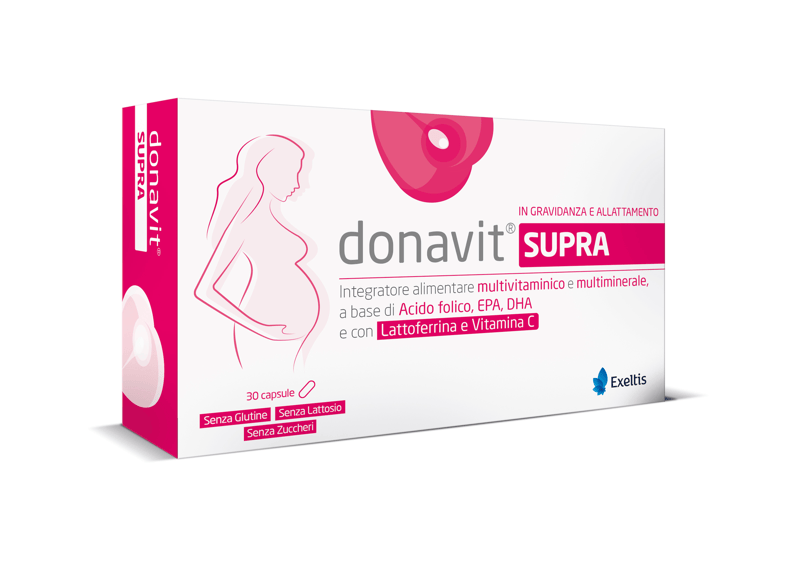Donavit Supra Integratore Multivitaminico Per La Gravidanza e l'Allattamento 30 Capsule