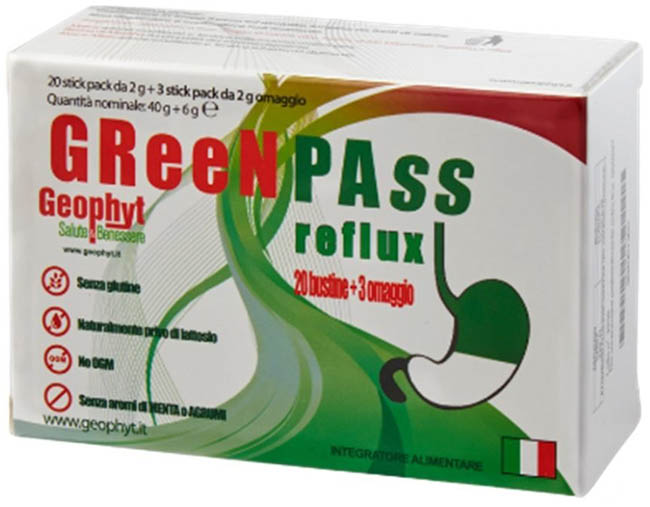 Green Pass Reflux Integratore Per La Funzione Digestiva 20 Bustine + 3 In Omaggio