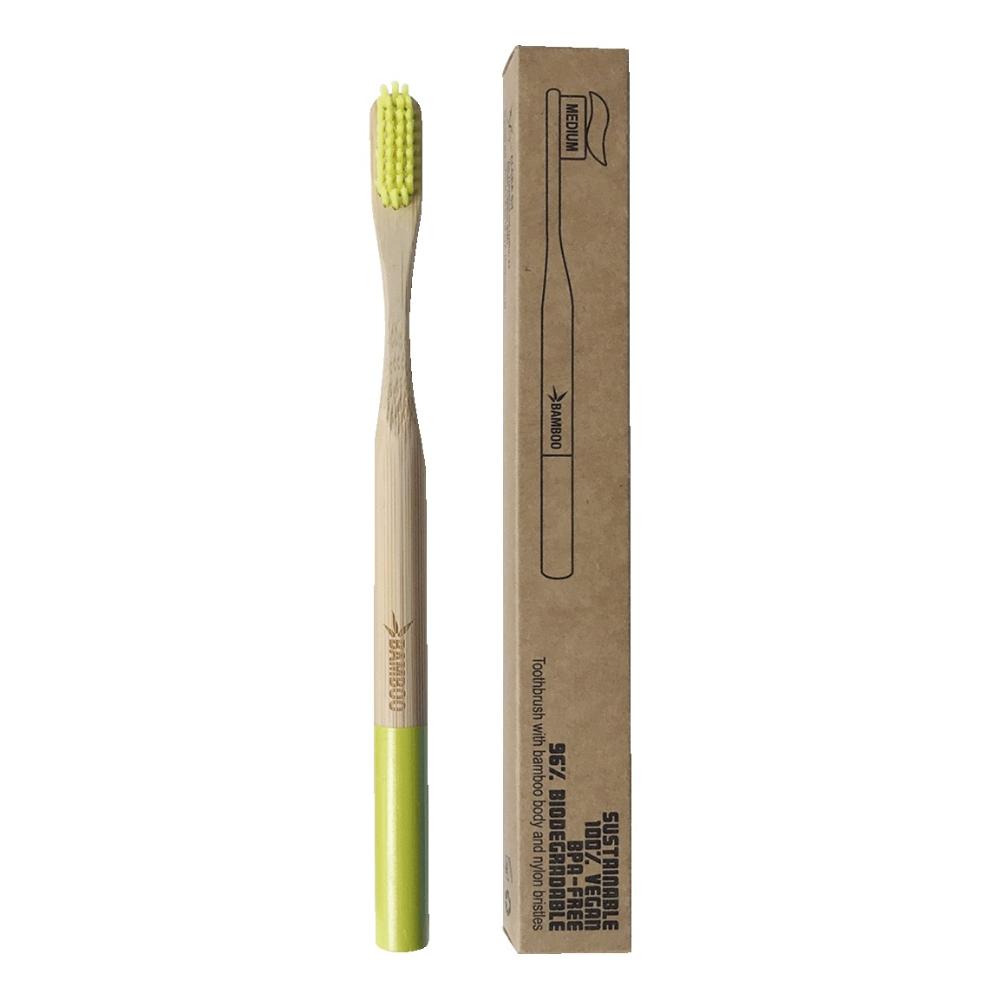 Spazzolino Bamboo Medium Lime Himalaya 1 Pezzo - Spazzolino Ecologico in Bamboo