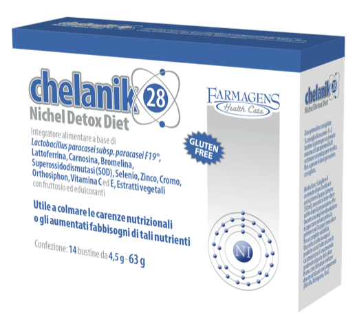 Chelanik 28 Nichel Detox Diet Integratore Lattoferrina 14 Bustine — confronto prezzi