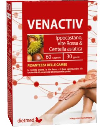 Dietmed - Venactiv Integratore per Gambe Pesanti Confezione 60 Compresse