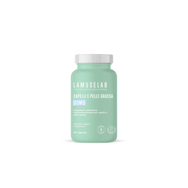 Lamuselab Capelli e Pelle Grassa Uomo Integratore 90 Capsule
