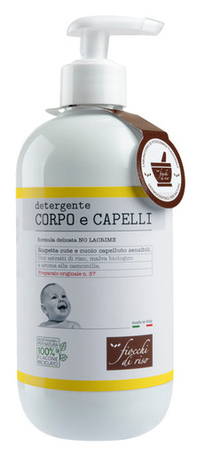 Fiocchi di riso detergente corpo/capelli camomilla 400 ml