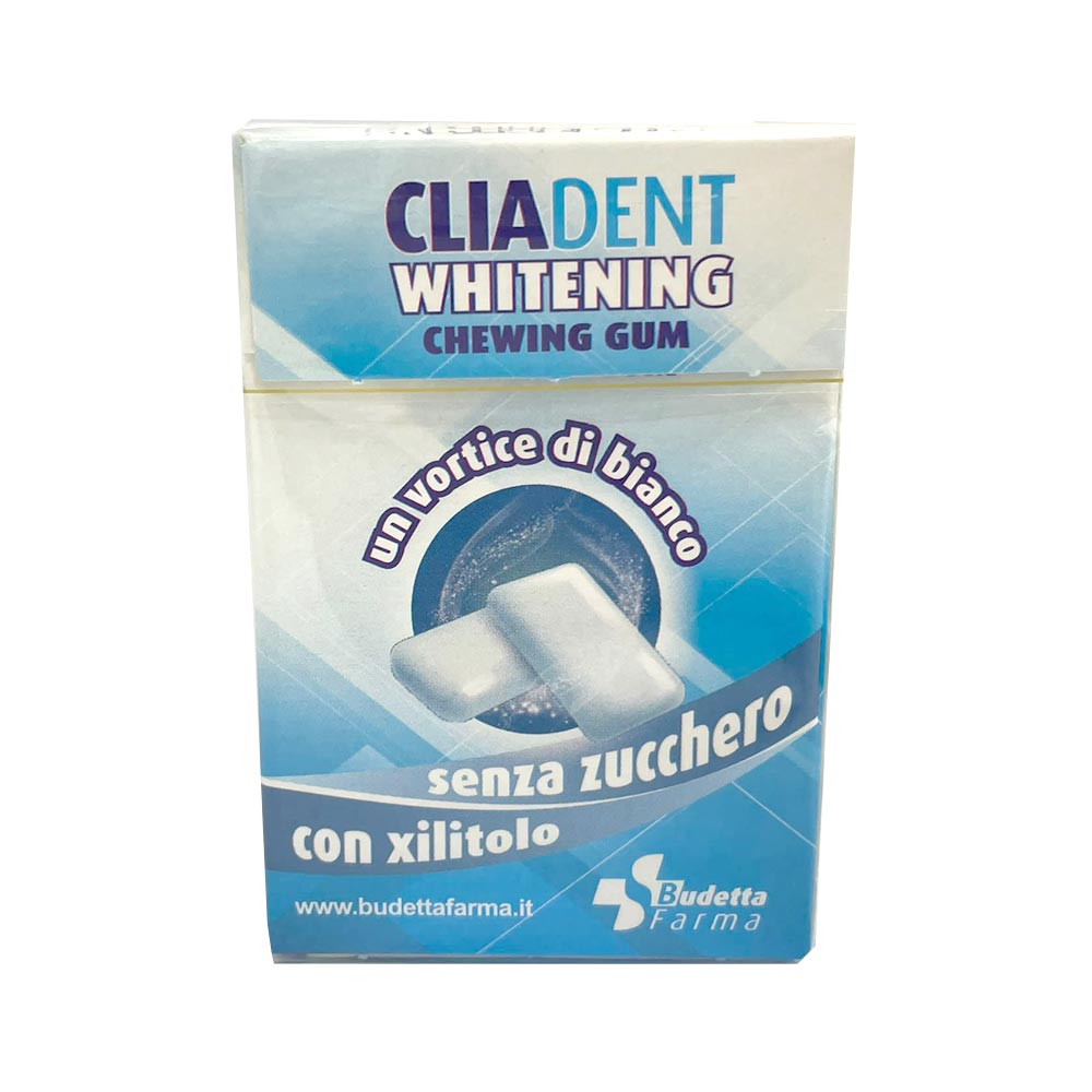 Budetta Farma Cliadent - Whitening Chewing Gum Gomme con Xilitolo, 24g — confronto prezzi