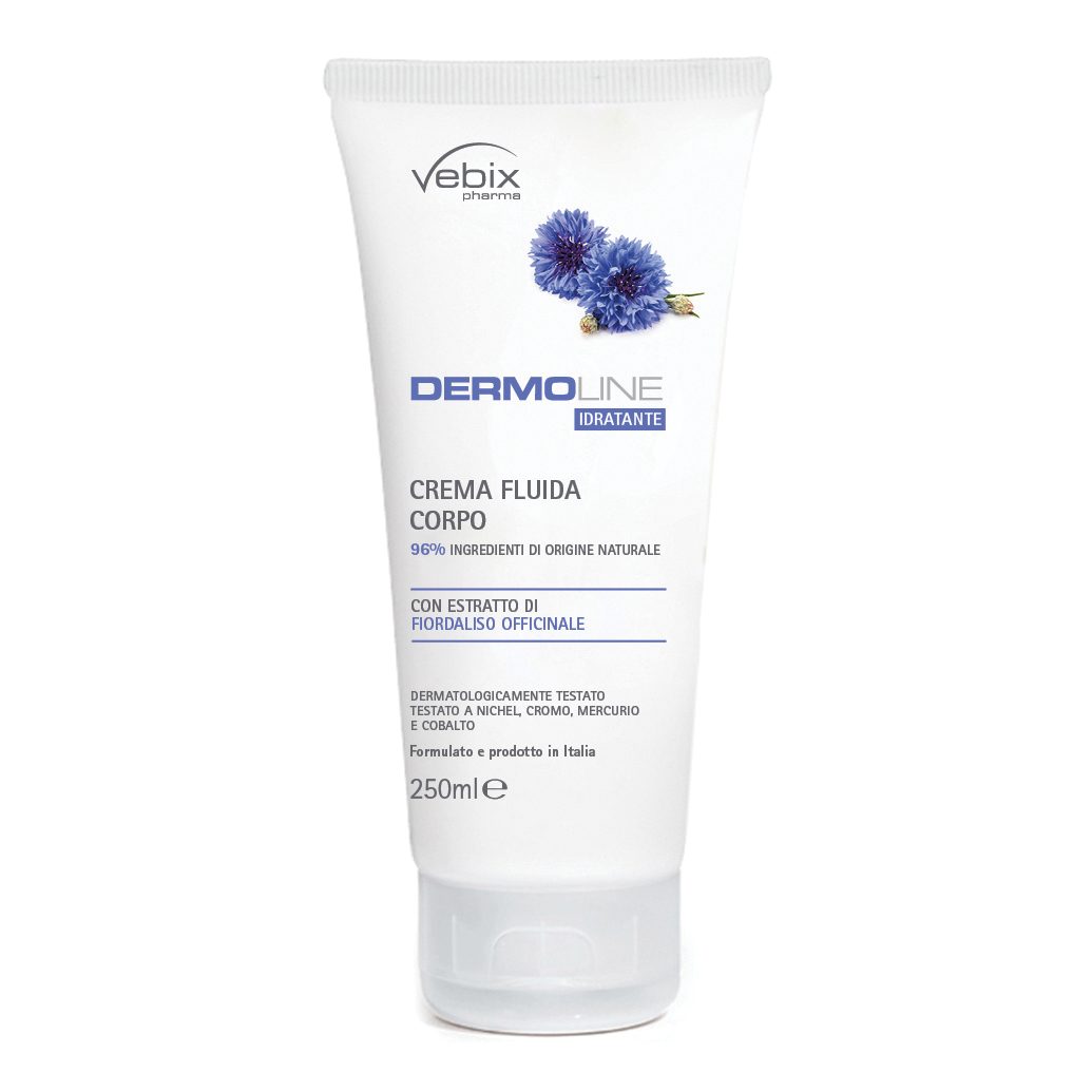 Vebix dermoline crema fluida corpo fiordaliso 250 ml