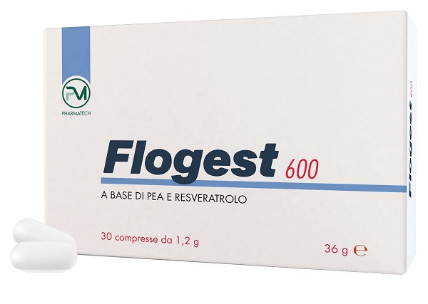 Piemme Pharmatech Flogest 600 - Integratore alimentare per il sistema nervoso, 30 compresse