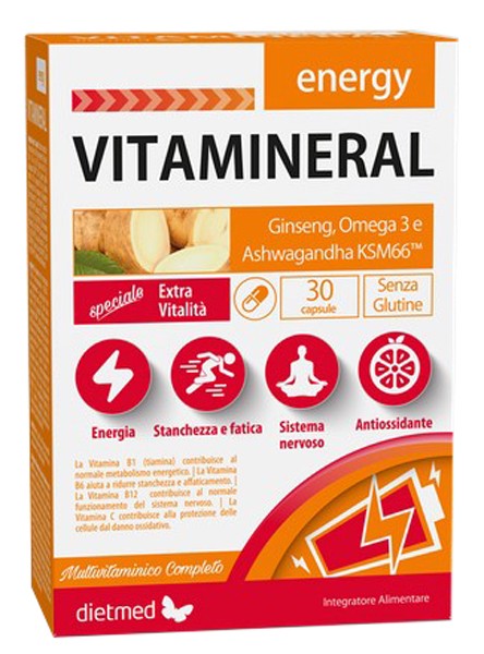 Dietmed - Vitamineral Energy Confezione 30 Capsule (Scadenza Prodotto 28/09/2026)