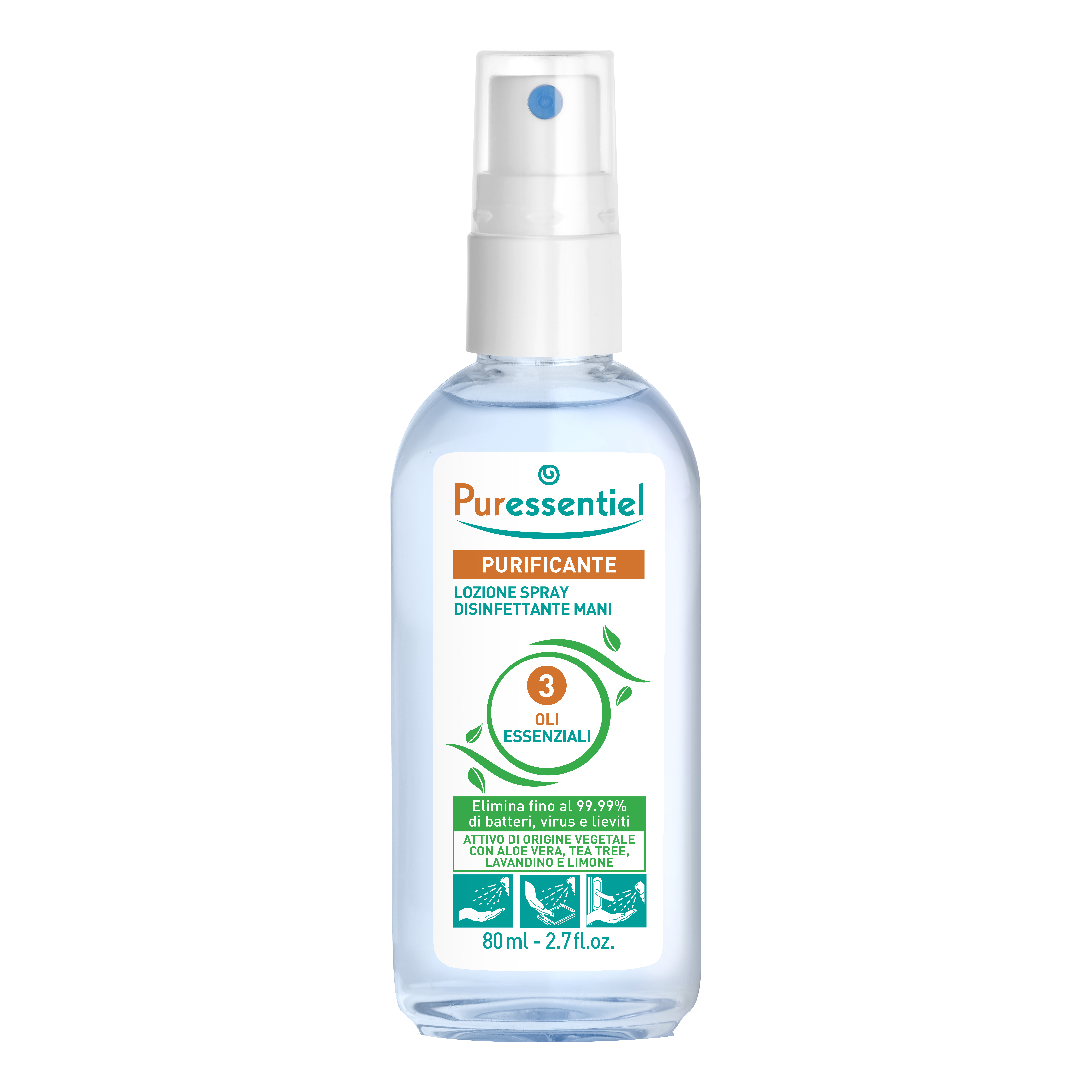 Puressentiel lozione spray disinfettante mani 80 ml — confronto prezzi