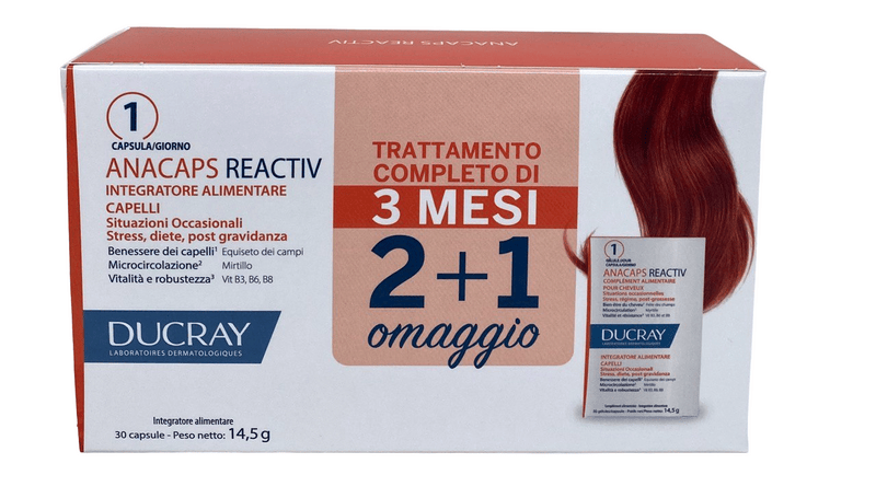 Ducray Anacaps Reactiv Trio Integratore Per Capelli PROMO TRIPACCO 90 Capsule — confronto prezzi
