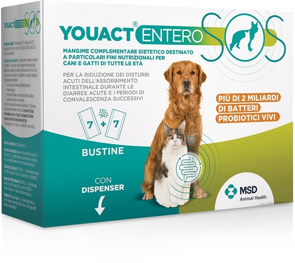 Youact Entero SOS Mangime Dietetico per Cani e Gatti Diarree Acute 14 Bustine — confronto prezzi
