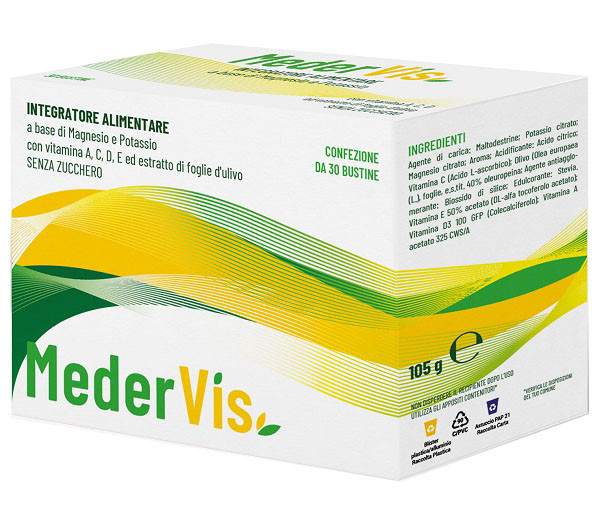 Medervis magnesio e potassio contro stanchezza e affaticamento 30 bustine 540mg — confronto prezzi