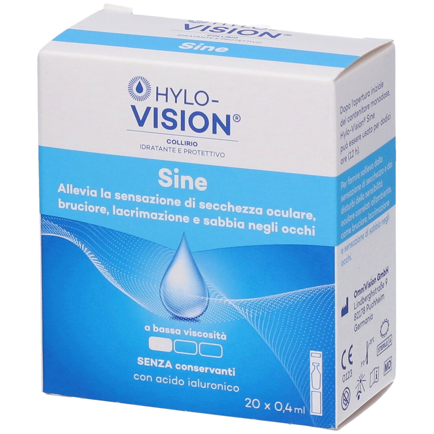 Hylo-Vision Sine Collirio Idratante e Protettivo, 20 flaconcini
