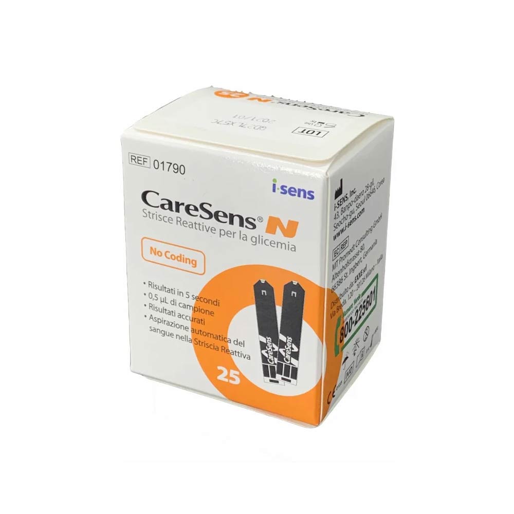 Diacare CareSens N Strisce Misurazione Glicemia, 25 Pezzi