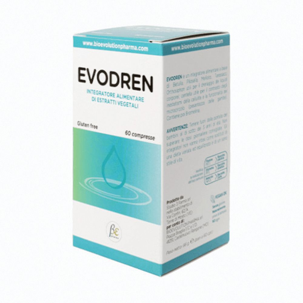 Evodren - Bioevolutionpharma - 60 compresse - Integratore alimentare che aiuta il drenaggio dei liquidi corporei e a contrastare gli inestetismi della cellulite — confronto prezzi