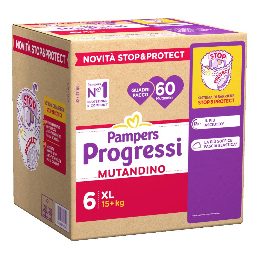 Pampers progressi mutandina quadri xl 60 pezzi