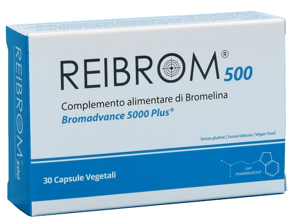 DMT Pharma Reibrom 500 Integratore Alimentare, 30 Capsule