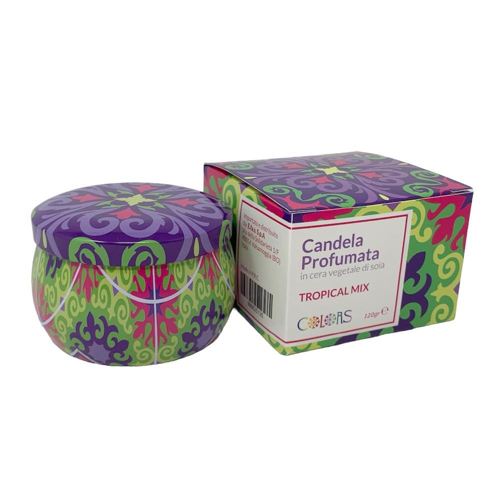 Colors Candela Profumata Tropical Mix Frutti Tropicali, 120g