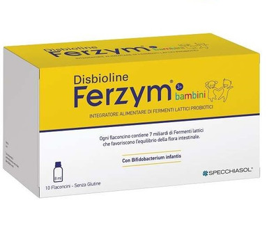 Specchiasol - Disbioline Ferzym BB Integratore Fermenti Lattici Confezione 10 Flaconi (Scadenza Prodotto 28/11/2026)