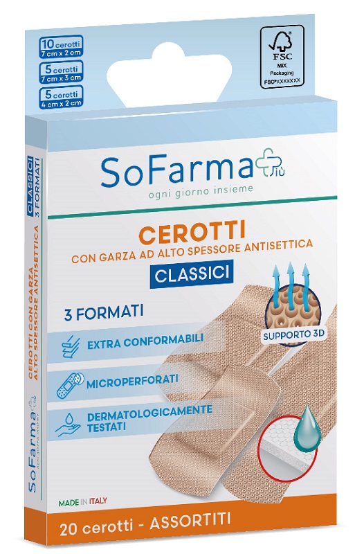 Cerotto classico assortiti 20 pezzi sofarmapiu' — confronto prezzi