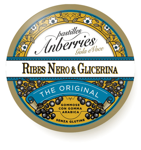 Anberries Gola e Voce Pastiglie Classiche Ribes Nero & Glicerina 60 g