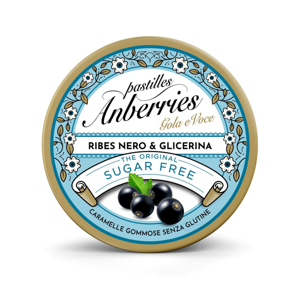 Anberries Pastiglie Classiche Senza Zucchero Ribes Nero & Glicerina 50 g