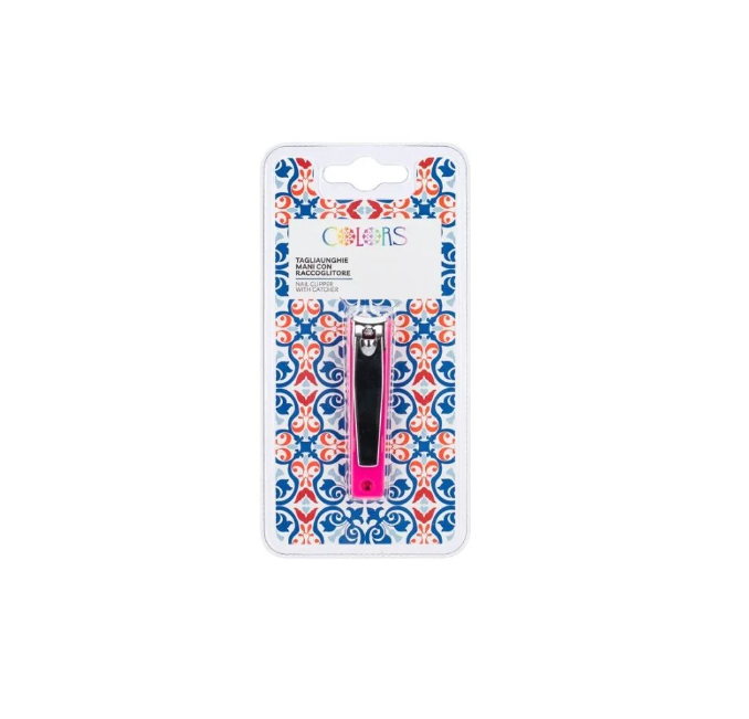 Colors Taglia Unghie Mani con Raccoglitore, Strumento Professionale per Manicure, 1 Pezzo