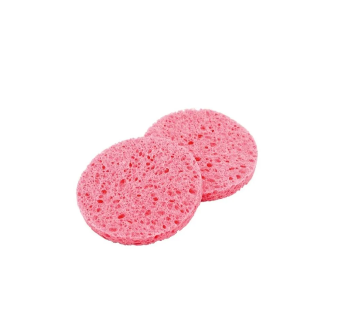 Colors Spugnetta di Cellulosa per Detersione Viso, 2 spugne - Pulizia Viso Delicata e Naturale