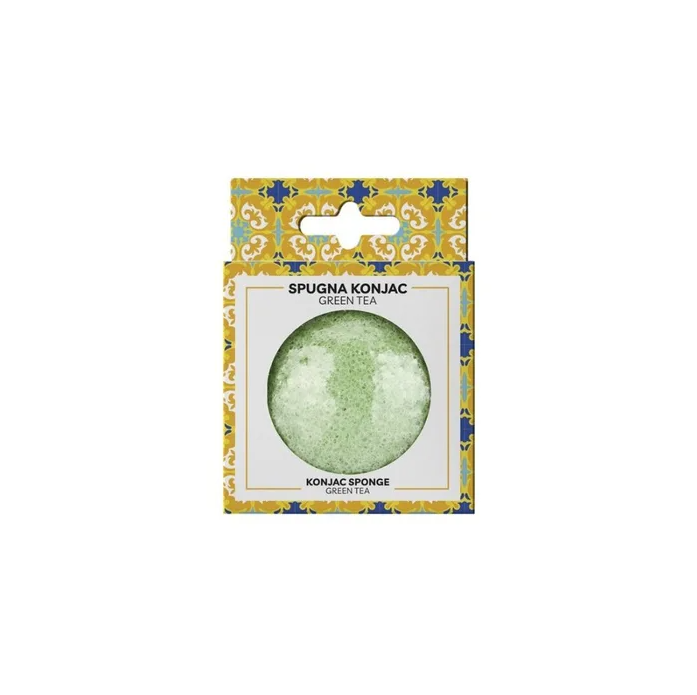 Colors Spugna Konjac Green Tea, 1 Pezzo, Spugna Detergente Viso, Green Tea, Skincare Naturale
