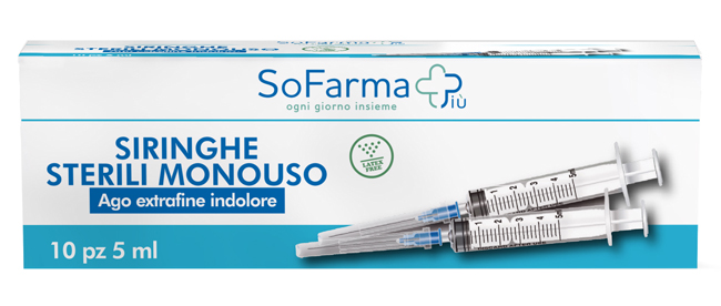 Siringa sterile 5mm gauge 23 sofarmapiu' 10 pezzi — confronto prezzi