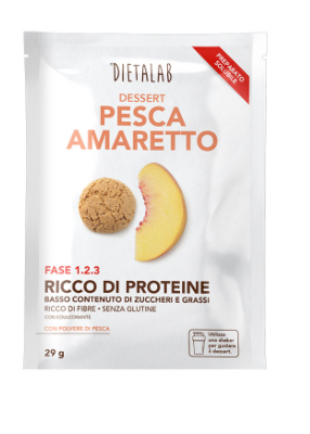 dlab dessert pesca amaretto