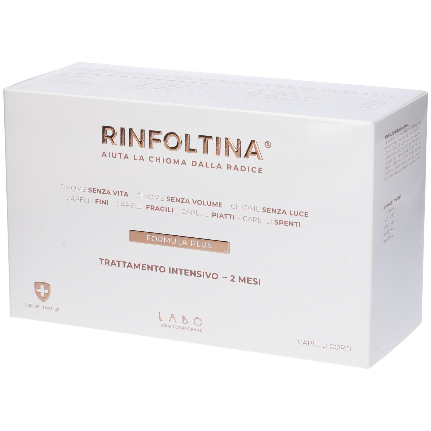 LABO Rinfoltina Plus Trattamento Intensivo Capelli Corti 40 Fiale 140 ml