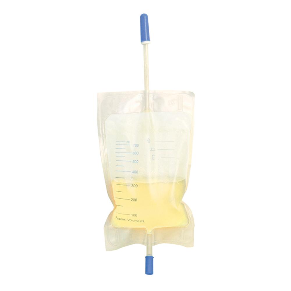 Sacca raccolta urina da gamba da 750 ml con 2 lacci con valvola antireflusso e rubinetto di scarico push pull tubo 10 cm 10 pezzi — confronto prezzi