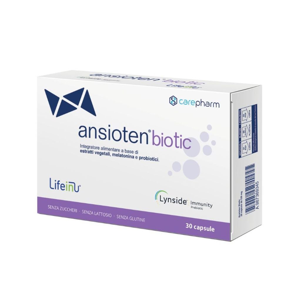 Carepharm Ansioten Biotic Integratore Benessere Mentale, 30 Capsule