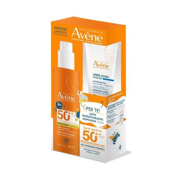 Eau Thermale Avene Spray Solare Bambini SPF50 200 ml + Doposole Ristrutturante 50 ml