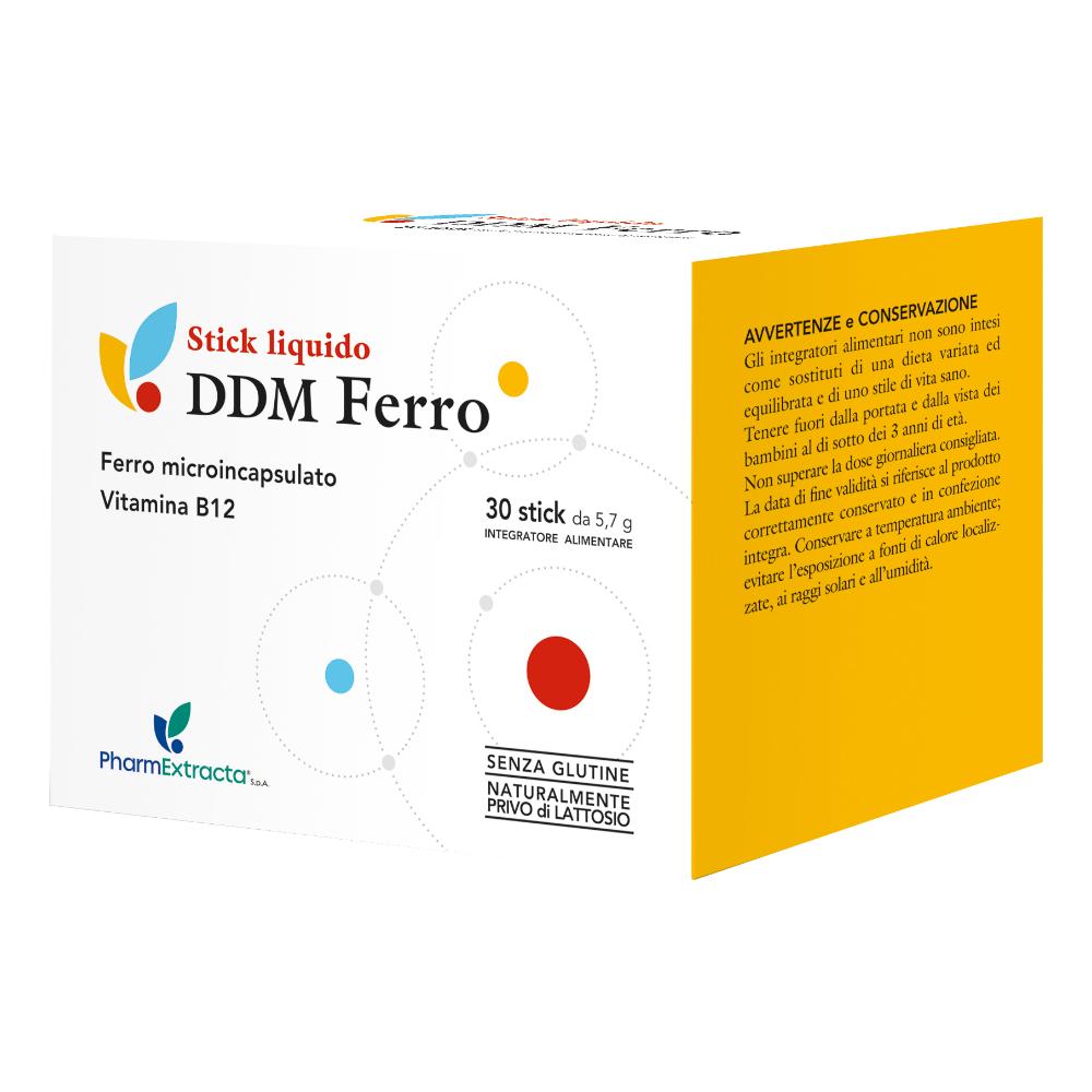 DDM Ferro Integratore Alimentare di Ferro e Vitamina C 30 Stick Orosolubili