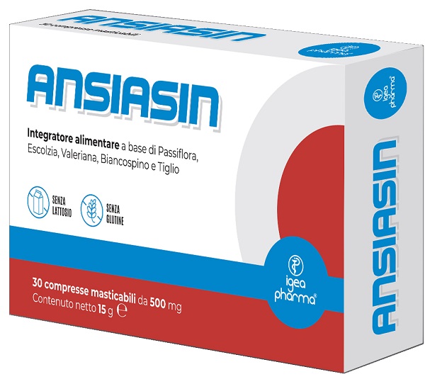 Ansiasin Integratore Per Il Rilassamento E Il Benessere Mentale 30 Compresse Masticabili