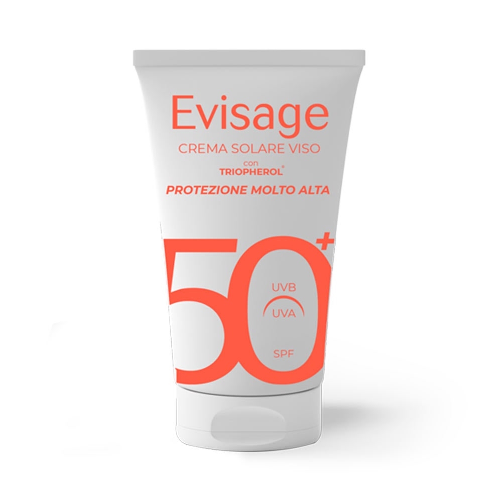 Evisage Crema Solare Viso Spf 50+ Viso Con Triopherol Protezione Molto Alta 50ml